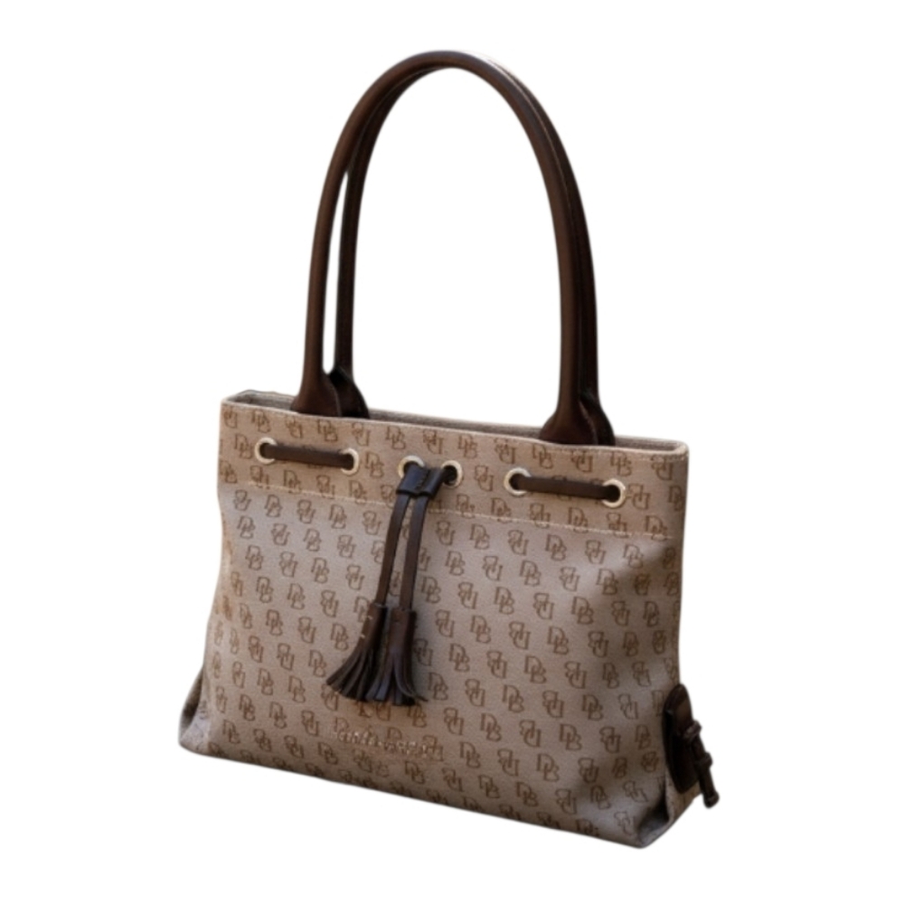Dooney & Bourke Signature Canvas Tassel Tote Bag